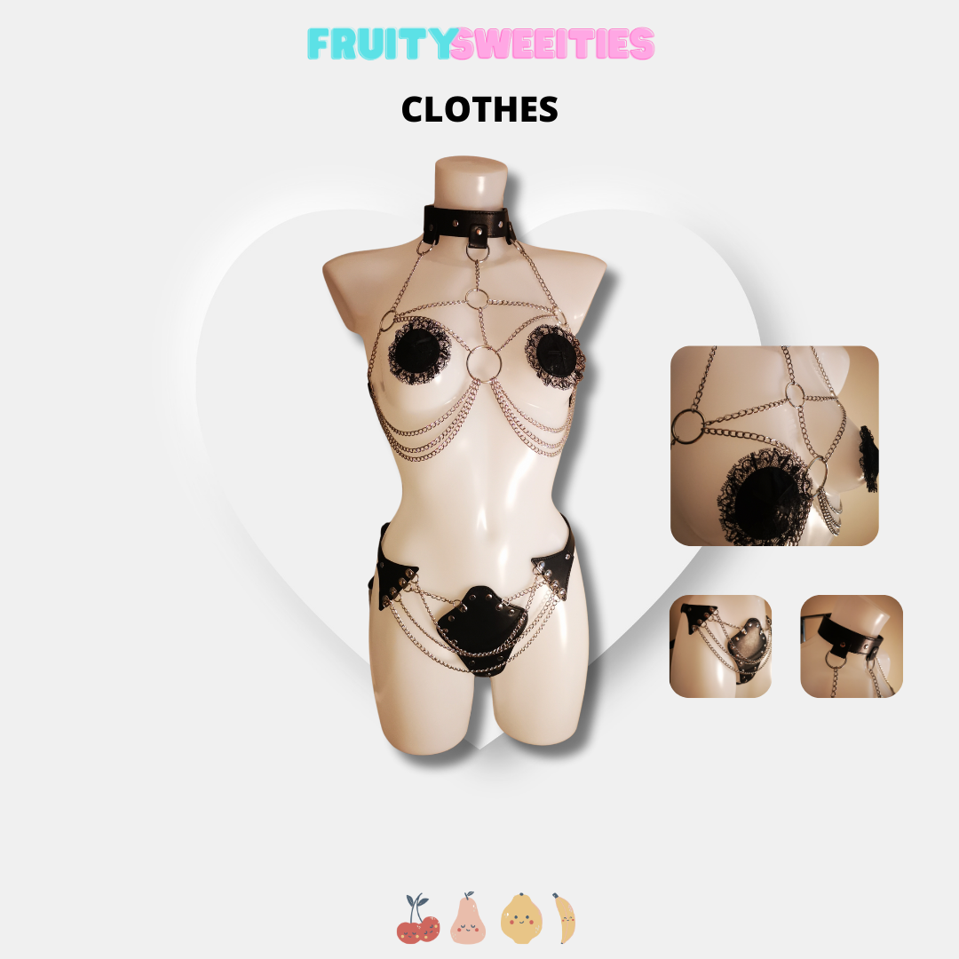 Bondage leather lingeries