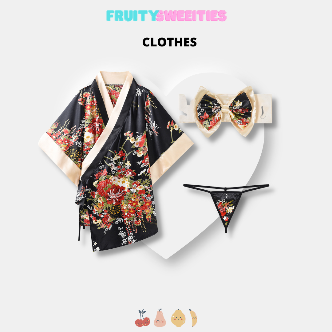 Cute Kimono lace-up Lingerie