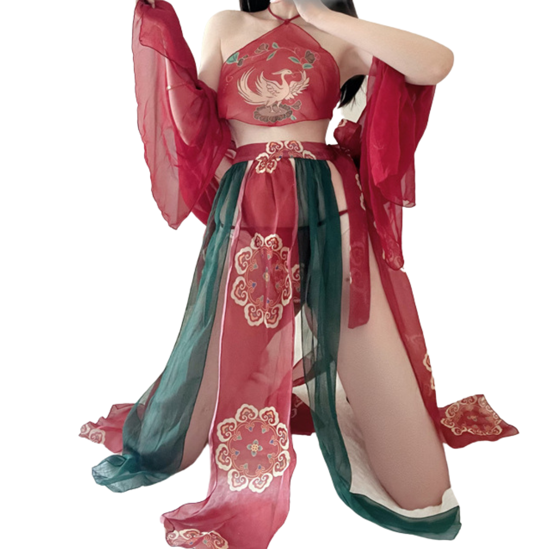 New Chinese ancient style erotic Lingerie unhuang Feitian exotic Hanfu 汉服情趣内衣